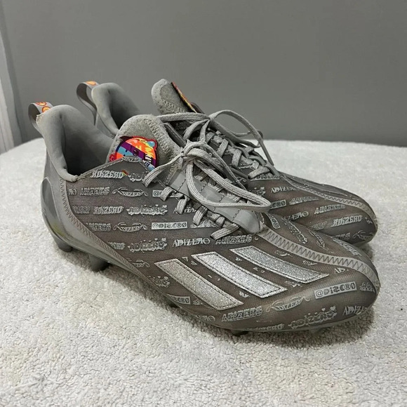Adidas Adizero Mens Sz 9 Big Mood Silver Football Cleats GY4380 - Picture 10 of 16